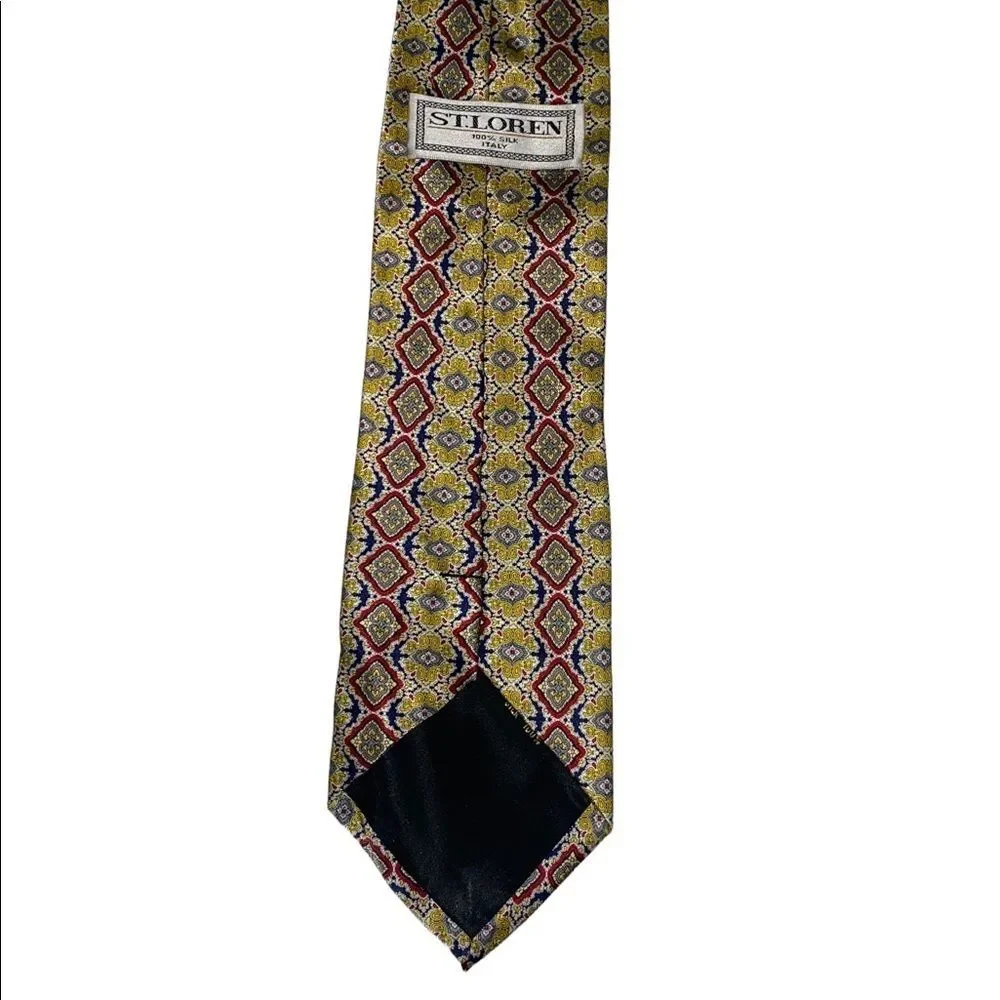 ST. LOREN Italy Silk Mens Tie
